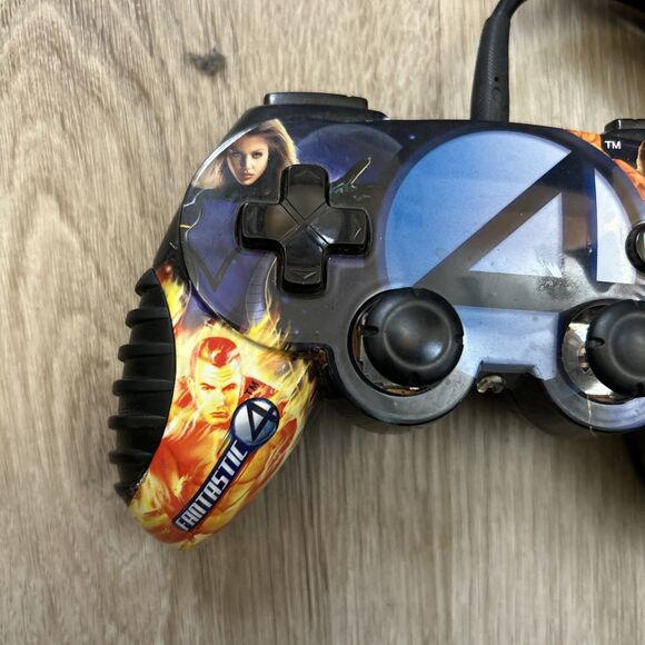 Mad Catz Marvel Fantastic 4 PS2 Controller Sony Playstation 2 Blue Tested Works - Picture 2 of 9